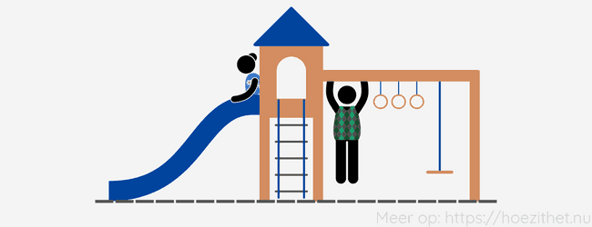 Maria en Dirk in de speeltuin